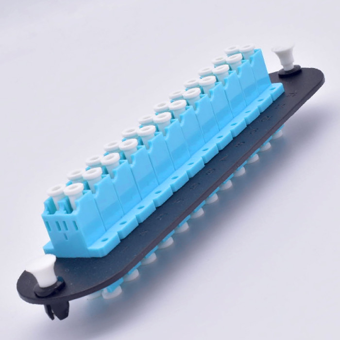 CCH Compatible Adapter Panel LC/UPC Aqua Duplex 12 Port OM3 50/125 ...