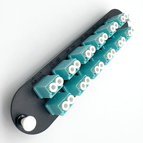 CCH Compatible Adapter Panel LC/UPC Aqua Duplex 12 Port OM3 50/125 Multimode