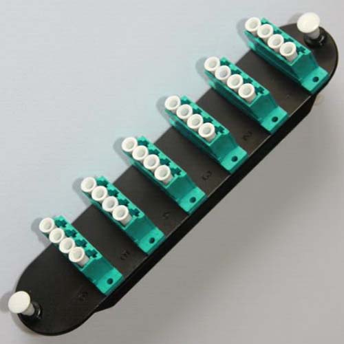 CCH Compatible Adapter Panel LC/UPC Aqua Quad 6 Port OM3 50/125 Multimode