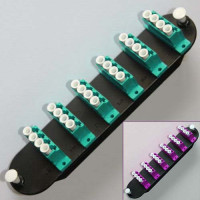 CCH Compatible Adapter Panel LC/UPC Aqua/Violet Quad 6 Port OM4 50/125 Multimode