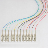 12 Fiber E2000/UPC Color Coded Pigtails OM2 50/125 Multimode