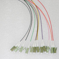 12 Fiber LC/UPC Color Coded Pigtails OM1 62.5/125 Multimode