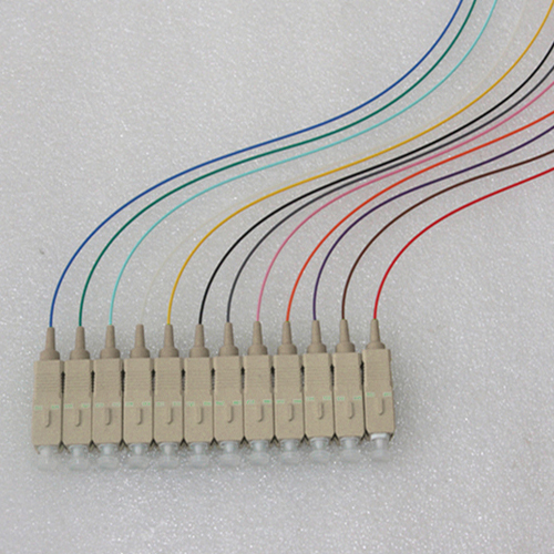 12 Fiber SC/UPC Color Coded Pigtails OM5 50/125 Multimode