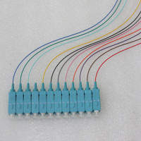 12 Fiber SC/UPC Color Coded Pigtails OS2 9/125 Singlemode