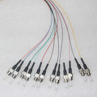 12 Fiber ST/UPC Color Coded Pigtails OS2 9/125 Singlemode