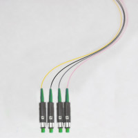 4 Fiber MU/APC Color Coded Pigtails OS2 9/125 Singlemode