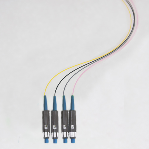 4 Fiber MU/UPC Color Coded Pigtails OM2 50/125 Multimode