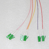 6 Fiber LC/APC Color Coded Pigtails OS2 9/125 Singlemode