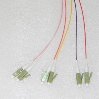 6 Fiber LC/UPC Color Coded Pigtails OM4 50/125 Multimode