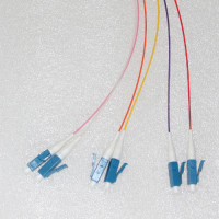 6 Fiber LC/UPC Color Coded Pigtails OS2 9/125 Singlemode