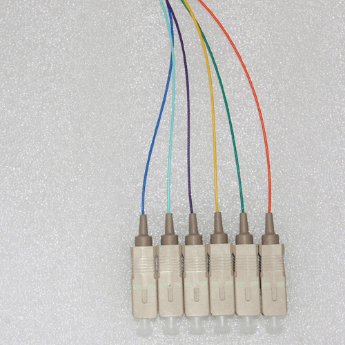 6 Fiber SC/UPC Color Coded Pigtails OM1 62.5/125 Multimode