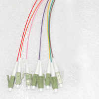 8 Fiber LC/UPC Color Coded Pigtails OM1 62.5/125 Multimode