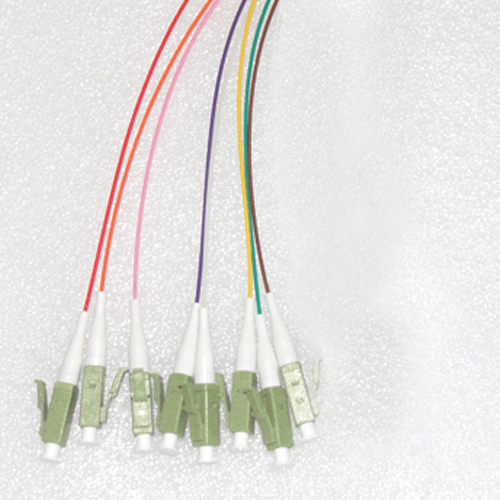 8 Fiber LC/UPC Color Coded Pigtails OM3 50/125 Multimode