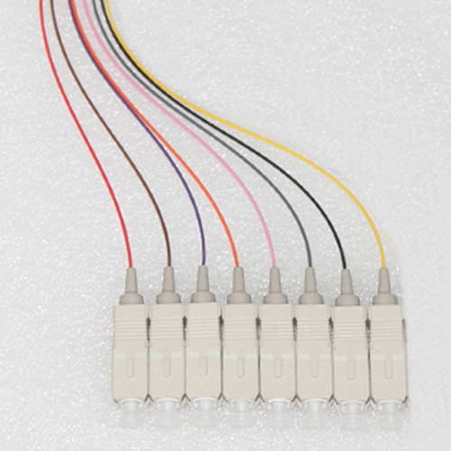 8 Fiber SC/UPC Color Coded Pigtails OM2 50/125 Multimode