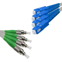 Indoor Drop Cable 4 Fiber FC/APC to SC/UPC G657A 9/125 Singlemode