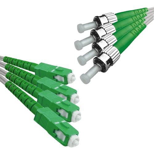 Indoor Drop Cable 4 Fiber SC/APC to ST/APC G657A 9/125 Singlemode