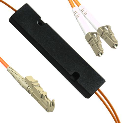 1x2 E2000/UPC to LC/UPC FBT Splitter OM1 62.5/125 Multimode