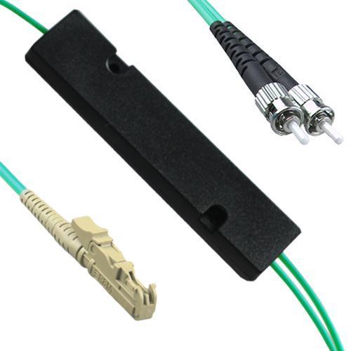 1x2 E2000/UPC to ST/UPC FBT Splitter OM3 50/125 Multimode