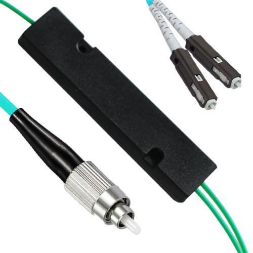 1x2 FC/UPC to MU/UPC FBT Splitter OM3 50/125 Multimode
