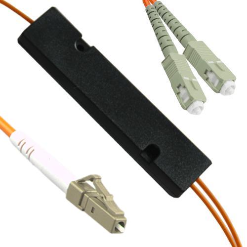 1x2 LC/UPC to SC/UPC FBT Splitter OM1 62.5/125 Multimode