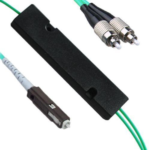 1x2 MU/UPC to FC/UPC FBT Splitter OM3 50/125 Multimode