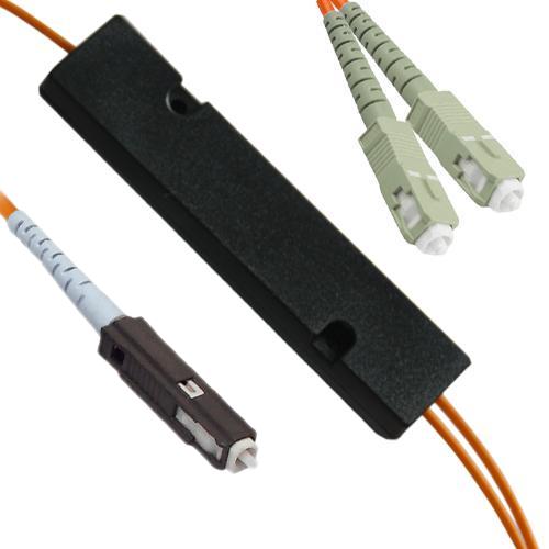 1x2 MU/UPC to SC/UPC FBT Splitter OM2 50/125 Multimode