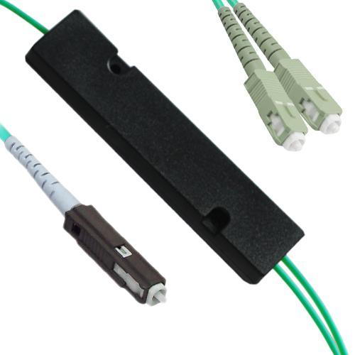 1x2 MU/UPC to SC/UPC FBT Splitter OM3 50/125 Multimode