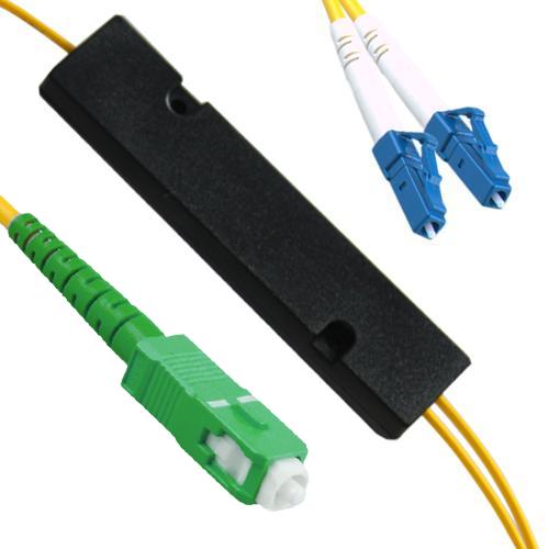 1x2 SC/APC to LC/UPC FBT Splitter OS2 9/125 Singlemode