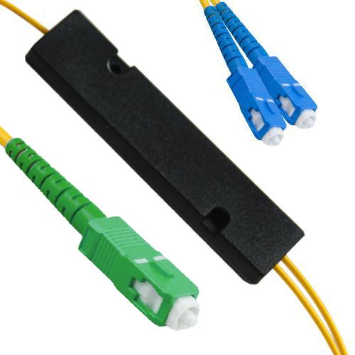 1x2 SC/APC to SC/UPC FBT Splitter OS2 9/125 Singlemode