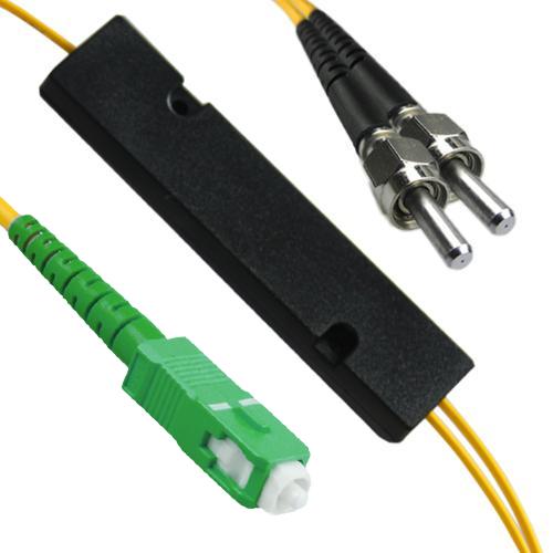 1x2 SC/APC to SMA905/UPC FBT Splitter OS2 9/125 Singlemode