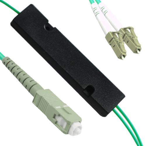 1x2 SC/UPC to LC/UPC FBT Splitter OM3 50/125 Multimode