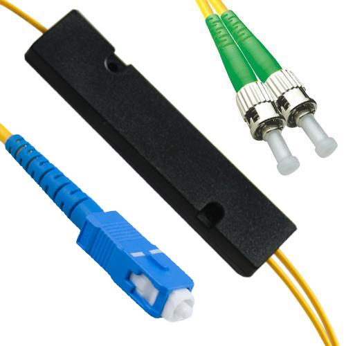 1x2 SC/UPC to ST/APC FBT Splitter OS2 9/125 Singlemode