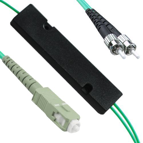 1x2 SC/UPC to ST/UPC FBT Splitter OM3 50/125 Multimode