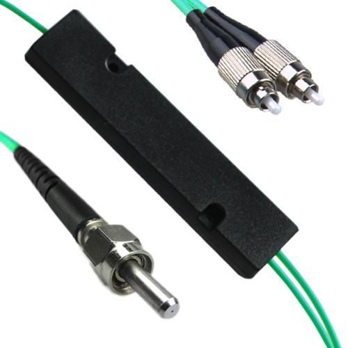 1x2 SMA905/UPC to FC/UPC FBT Splitter OM3 50/125 Multimode