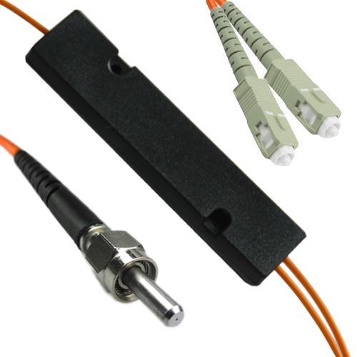 1x2 SMA905/UPC to SC/UPC FBT Splitter OM1 62.5/125 Multimode