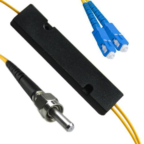 1x2 SMA905/UPC to SC/UPC FBT Splitter OS2 9/125 Singlemode