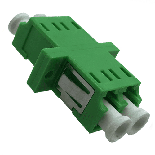 LC/APC Female to Female Adapter Duplex Green Singlemode SC Footprint