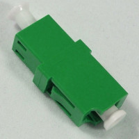 LC/APC Female to Female Adapter Simplex Green Singlemode 