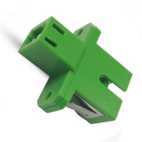 LC/APC to SC/APC Adapter Simplex Green Singlemode Rectangular Flange