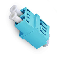 LC/UPC Female to Female Adapter Duplex Aqua OM3/OM4 Multimode 