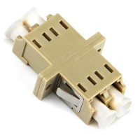 LC/UPC Female to Female Adapter Duplex Beige Multimode SC Footprint