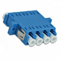 LC/UPC Female to Female Adapter 4 Fiber Quad Blue Singlemode 