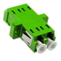 LC/UPC Female to Female Adapter Duplex Lime Green OM5 Multimode