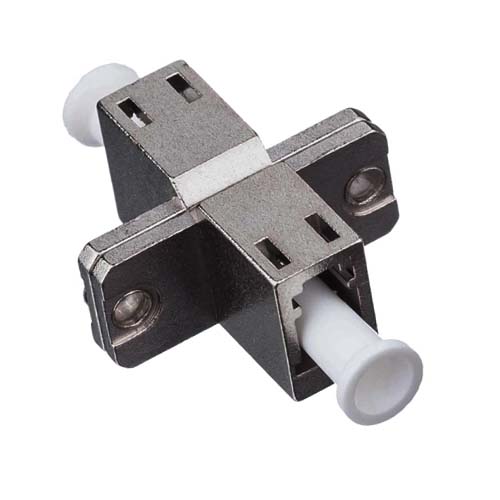 LC/UPC Female to Female Adapter SX Singlemode Rectangular Flange Metal
