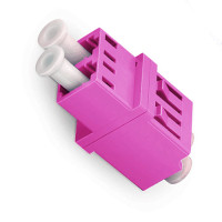 LC/UPC Female to Female Adapter Duplex Violet OM4 Multimode 