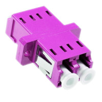 LC/UPC Female to Female Adapter Duplex Violet OM4 Multimode