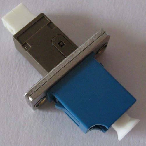 LC/UPC to MU/UPC Adapter SX Blue Singlemode Rectangular Flange Metal