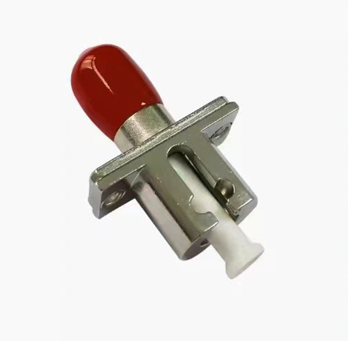 LC/UPC to ST/UPC Adapter Simplex Multimode Rectangular Flange Metal