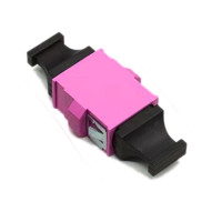 MPO/UPC Adapter 12 Fiber Violet OM4 Multimode Short Flange