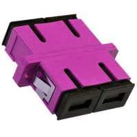 SC/UPC Female to Female Adapter Duplex Violet OM4 Multimode 